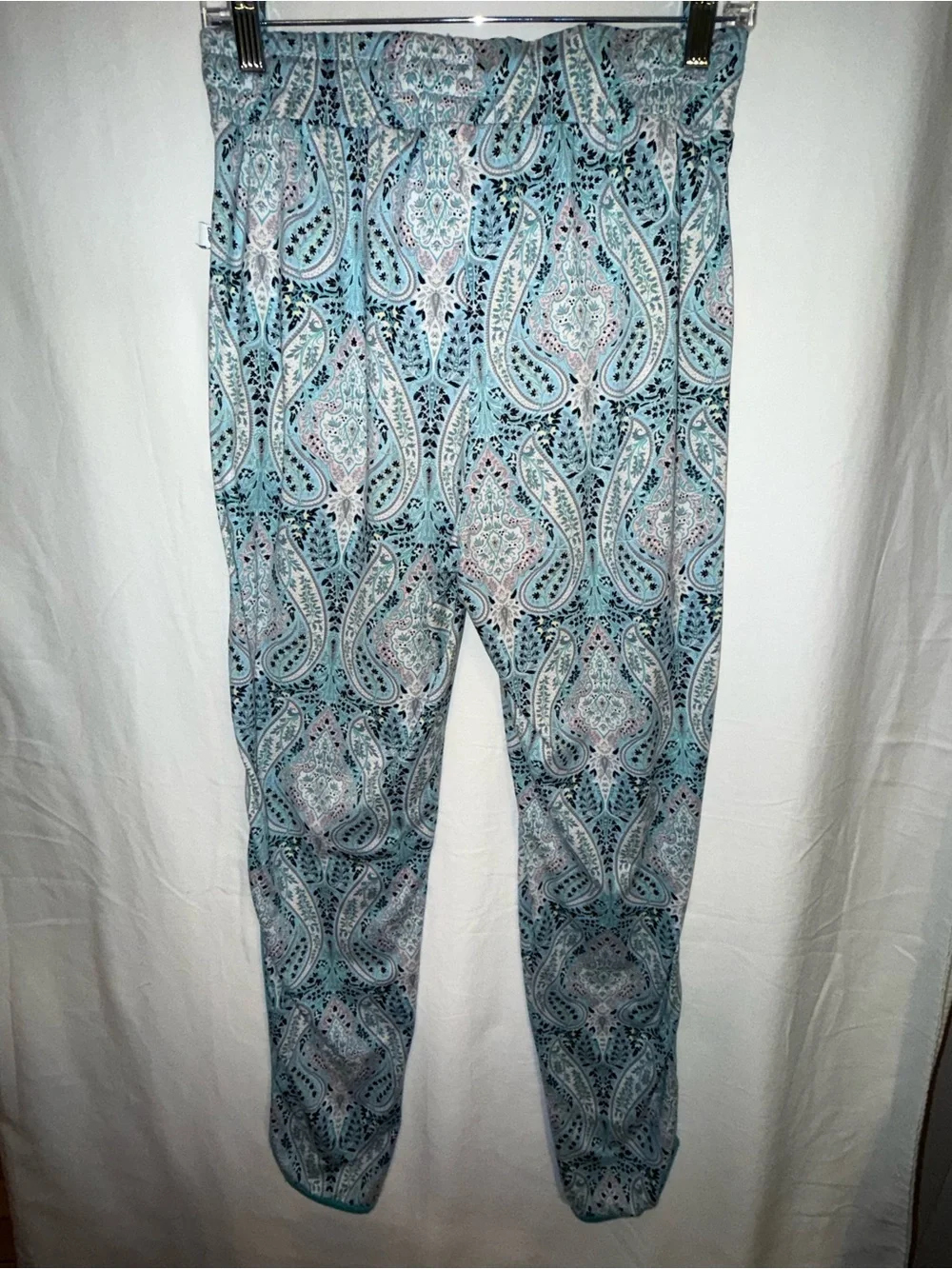 Echo Sleepwear Teal Paisley Two-Piece Pajama Set Small